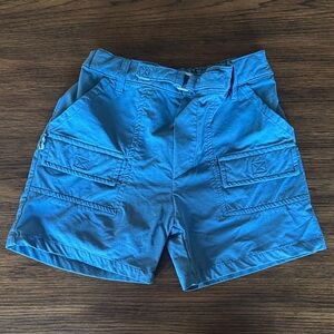 Men's Teal Blue Cargo Shorts with Multiple Pockets